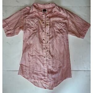 Vintage Miller Western Wear button up short sleeve pink men’s short sleeve